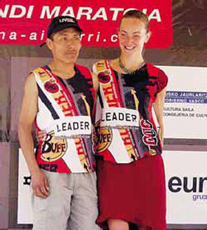 ...e con la maglia di leader della coppa del mondo