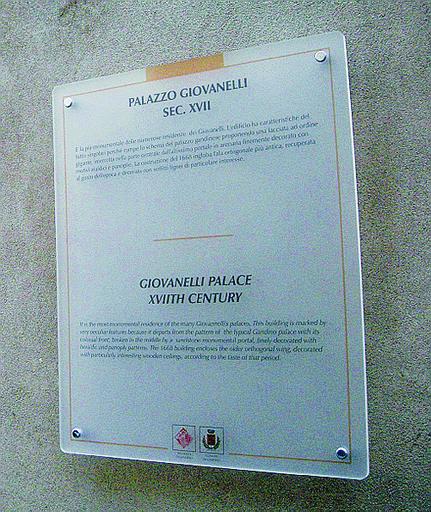 Una delle «targhe» turistiche