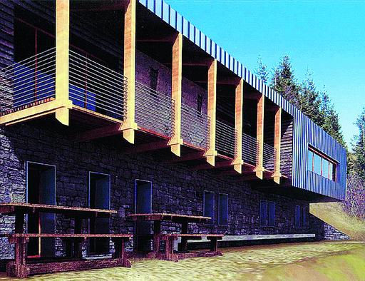 La Capanna Ilaria verrà recuperata. Nella foto, una proiezione al computer del progetto