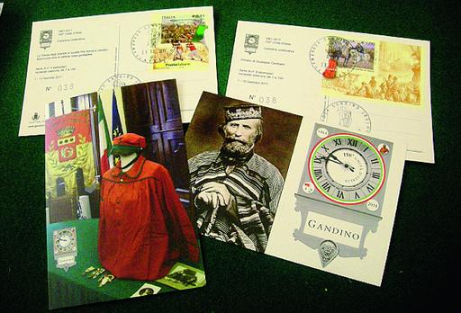 Gandino, Salone Valle, collezione filatelica su Garibaldi