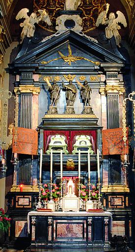 L'altare delle reliquie in Basilica
