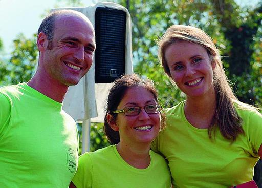Andrea Locatelli con Silvia Locatelli ed Elena Cortesi, vincitrici tra le donne