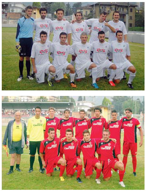 Le due formazioni di ieri: in alto la Vertovese, qui sopra la Gandinese