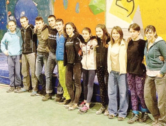 Alcuni partecipanti alle gare di Gandino