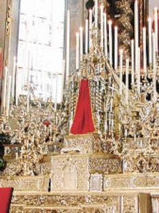 L’altare d’argento esposto