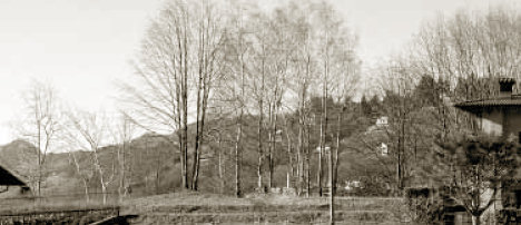 Il parco dei Ruviali di Gandino, nei pressi della casa di riposo