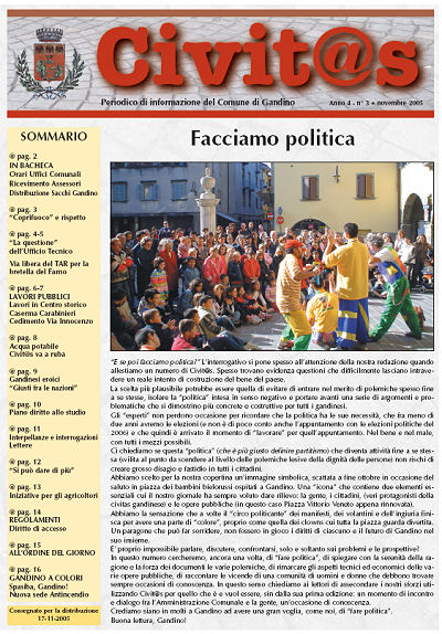 Copertina di Novembre 2005
