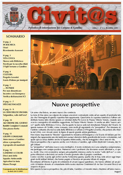 Copertina di Dicembre 2003