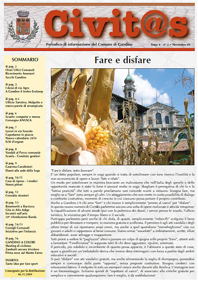 Copertina di Novembre 2009