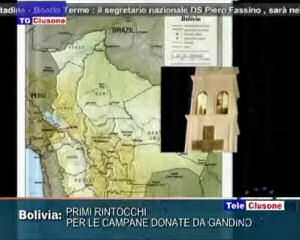 Primi rintocchi delle campane donate da Gandino alla Bolivia