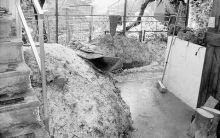 Uno dei cumuli che si potevano vedere ancora ieri mattina