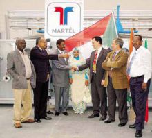 Il ministro sudanese con Massimo e Franco Bertocchi (foto Fronzi)