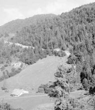 La nuova strada in località Fadei, nella zona di Valpiana