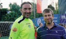 Mario Mazzoleni con Roman Abramovich al Forte Village di Cagliari