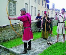 Una fase della gara a Gandino