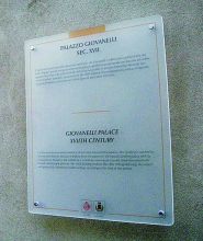 Una delle «targhe» turistiche