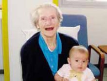 Isolina Carrara con la piccola Gaia