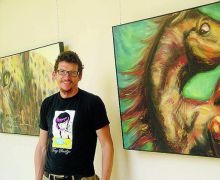 Ivano Parolini, 33 anni, espone nel chiostro