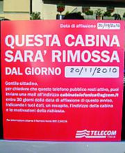 Annuncio sulla cabina