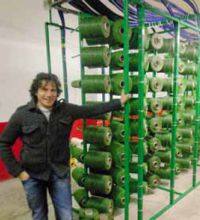 Corrado Salvatoni guida la Safitex Turf, azienda tessile di Gandino che produce erba sintetica e ha lanciato il campo di calcio riciclabile