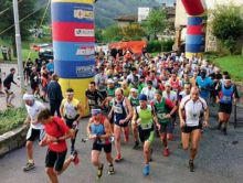 Il momento della partenza della Vertical Valgandino