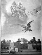 Allegoria della musica drammatica, affresco, 1895 - Palazzo del Municipio di Breno (Bs), Sala consiliare