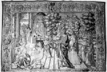"Presentazione al tempio" arazzo del Museo della Basilica di Gandino, prodotto a Bruxelles nel 1580