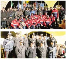 Foto ricordo con i carabinieri in congedo e i colleghi