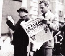 La notizia della dichiarazione dell’entrata in guerra dell’Italia