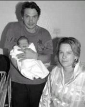 Fausto Picinali con la moglie e la piccola Alessia